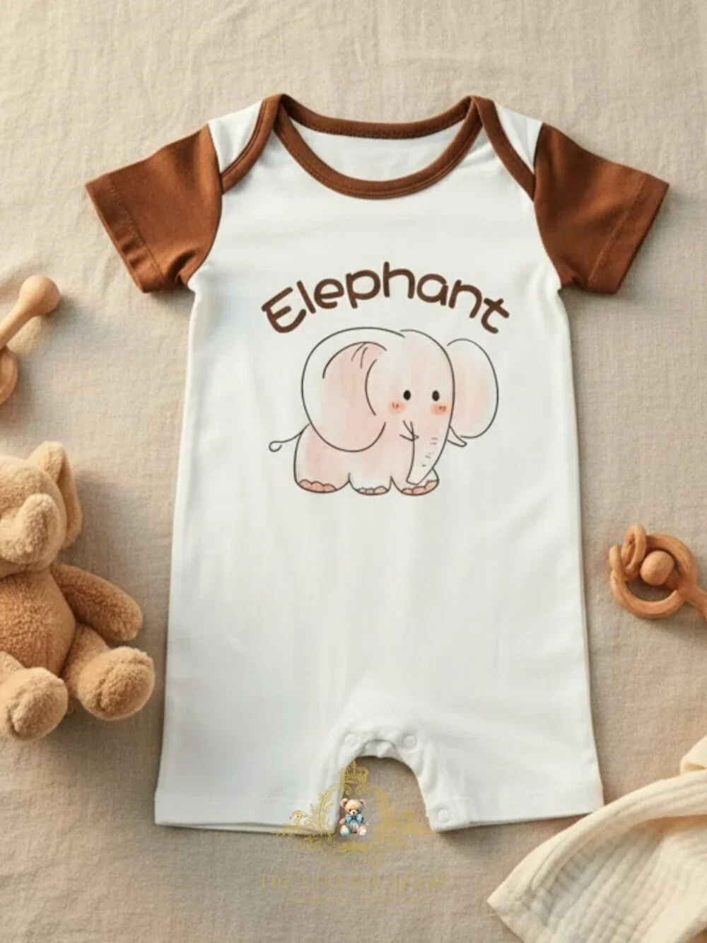 NWT Cute Baby & Toddler One-piece Bodysuit Sleep N' Play Romper Elephant 6-9M